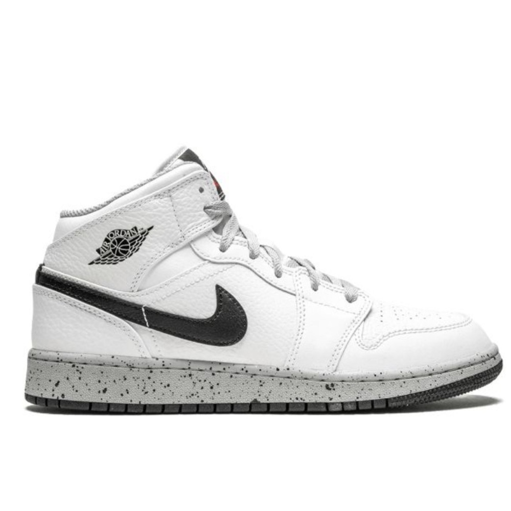Jordan 1 Mid “White Cement” (GS)